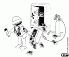 El ladrón ha conseguido abrir la caja fuerte y ha robado el dinero de Playmobil