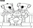 Los hermanos koalas Buster y Frank con su amigo el cocodrilo Archie