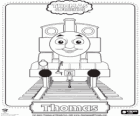 Thomas, la locomotora azul con el número 1