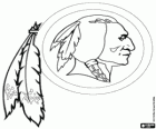Logo de Washington Redskins, franquicia de fútbol americano de la División Este de la NFC, Landover, Maryland y Ashburn, Virginia