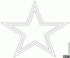 Una estrella, logo de Dallas Cowboys, equipo de futbol americano de la División Este de la NFC, Arlington y Irving, Texas