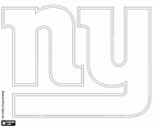 Logo de New York Giants, equipo de fútbol americano de la División Este de la NFC, East Rutherford, Nueva Jersey
