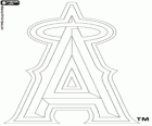 Logo de Los Angelinos de Anaheim de Los Ángeles, equipo de béisbol de la Liga Americana División Oeste, Anaheim, California