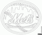 Logo New York Mets, equipo de béisbol profesional en la Liga Nacional, División Este, Queens, Nueva York, Nueva York