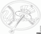 Logo New York Yankees, equipo profesional de béisbol de la Liga Americana División Este, Ciudad de Nueva York