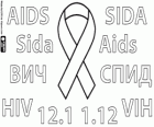 Día Mundial de la Lucha contra el Sida, 1 de diciembre. El lazo rojo es el símbolo mundial de solidaridad contra el Sida