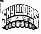 Logo del videojuego del dragón Spyro, Skylanders: Las aventuras de Spyro