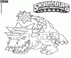 Skylander Bash, el formidable dinosaurio. Skylanders Tierra