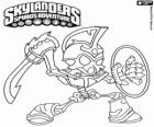 Skylander Chop Chop, un duro guerrero con espada y escudo. Skylanders Muertos Vivientes