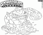Skylander Eruptor, una criatura que lanza bolas de fuego y llamas. Skylanders Fuego