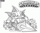Skylander Gill Grunt, criatura que nunca deja escapar a su presa. Skylanders Agua