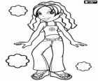 Chica Polly Pocket en ropa de verano