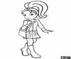 Polly, la protagonista de Polly Pocket con minifalda, botas y un bolso