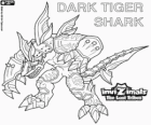 Dark Tiger Shark, última evolución. Invizimals Las Tribus Perdidas. El lado oscuro del amo de los Invizimals no es una criatura malvada