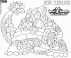 Erebus, última evolución. Invizimals Las Tribus Perdidas. Criatura mítica del Antártico que parece una montaña de hielo