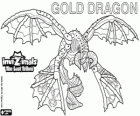 Gold Dragon. Invizimals Las Tribus Perdidas. Dragón de oro con cuatro alas que brilla más que el sol