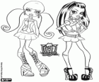 Draculaura y Frankie Stein son las mejores amigas de Clawdeen Wolf en Monster High