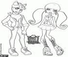 Draculaura y Clawd Wolf, pareja monstruosa en el instituto Monster High