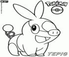 Tepig, este cerdo es el pokémon inicial tipo fuego de Teselia. Pokabu