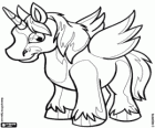 Uni de Neopets. El unicornio alado