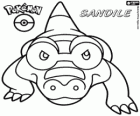 Sandile o Meguroko, un cocodrilo pokémon tipo tierra y siniestro. Sandile evoluciona a Krokorok y Krookodile