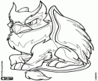 El grifo Eyrie, el animal fantástico de Neopets, mitad león, mitad aguila