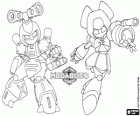 Metabee y Brass, los Medabots de Ikki y de Erika