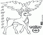 Sawsbuck, el Pokémon ciervo en verano. Mebukijka en japones, el Pokémon estacional