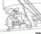 Capitán pirata a bordo de su barco
