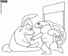 La liebre y la tortuga. La liebre y la tortuga al final de la carrera
