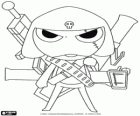 Caporal Giroro, un experto en armas de la serie anime Sargento Keroro