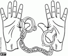 Día Internacional del Recuerdo de la Trata de Esclavos y de su Abolición, 23 agosto. Manos sin cadenas