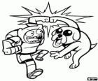 Finn y Jake, dos grandes amigos de Adventure Time, Hora de aventuras