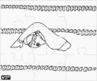 Rompecabezas de Deporte acuático. Puzzle de Nadador practicando el estilo libre