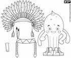 Juego de vestir a Pypus como los indios nativos americanos