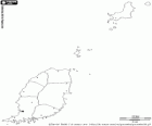 Mapa de Granada. Capital: Saint George's. País insular del Caribe, el segundo país más pequeño de América