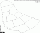 Mapa de Barbados. Capital: Bridgetown. Isla país en el mar Caribe y el oceáno Atlántico