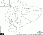 Mapa de la República del Ecuador. Capital: Quito. País de Sudamérica con costas al oceáno Pacífico