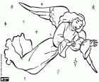 Ángel navideño en el cielo