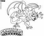 Skylander Cynder, una dragona con habilidades siniestras. Skylanders Muertos Vivientes