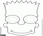 Máscara con la cara de Bart Simpson para Carnaval