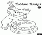 Jorge el curioso, Curious George con el pastel de cumpleaños