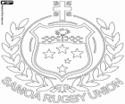 Logo del equipo nacional de rugby de Samoa, Manu Samoa. Emblema, la Crux del Sur