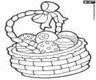 Canasta con huevos de Pascua