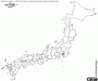 Mapa de Japón. Capital: Tokio. País del este de Asia formado por cuatro islas principales y otras 6.848 pequeñas islas