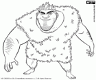 Grug Crood, un hombre prehistórico que quiere proteger a su família, los Croods