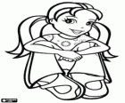 Polly Pocket con un peinado con dos coletas