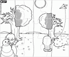 Rompecabezas de Pypus y las estaciones del año: invierno, primavera, verano y otoño