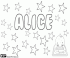 Alice. Nombre de origen germánico y francés, su significado es nobleza