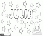 Julia, nombre de origen latino. Su significado es un descendiente de Julius